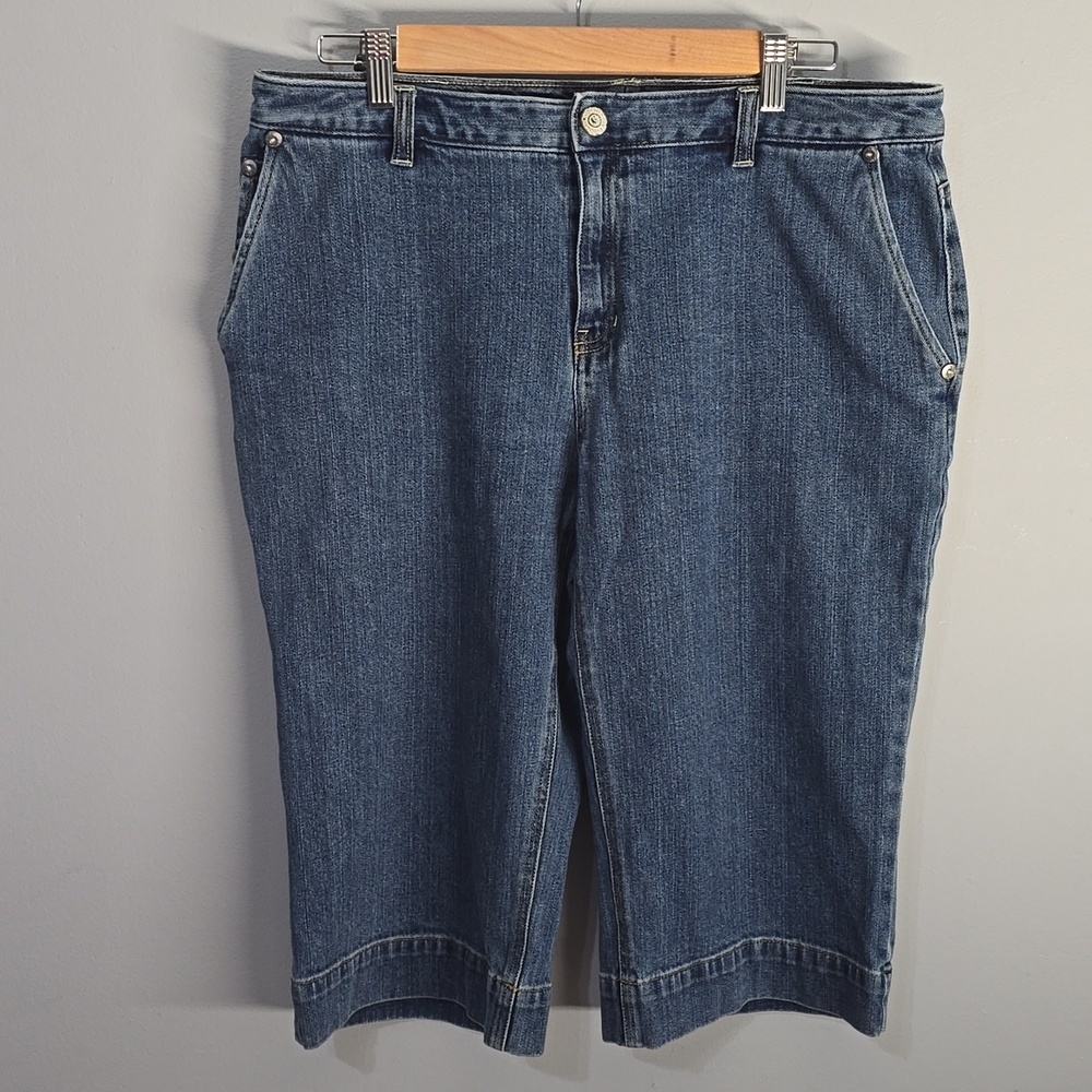 Nine west separates Jeans womens size 14 blue skimmer capri long short Pants